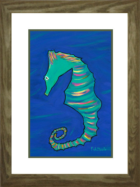 Seahorse Art Framed - FishZizzle