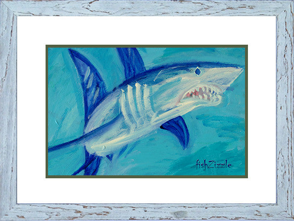 Shark Art Framed - FishZizzle