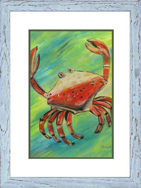 Crab Art Framed - FishZizzle