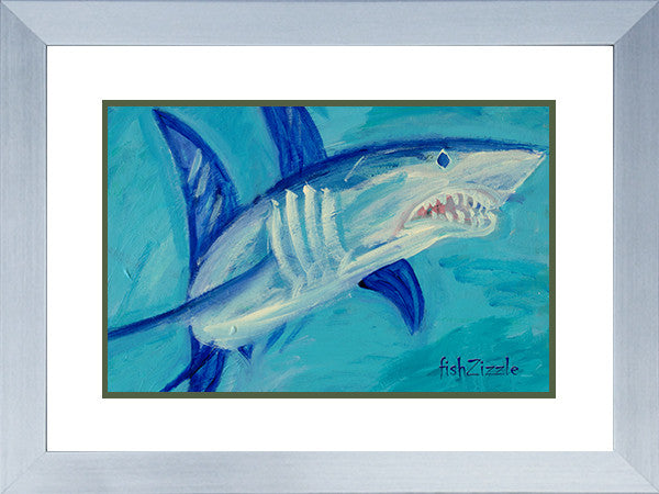 Shark Art Framed - FishZizzle