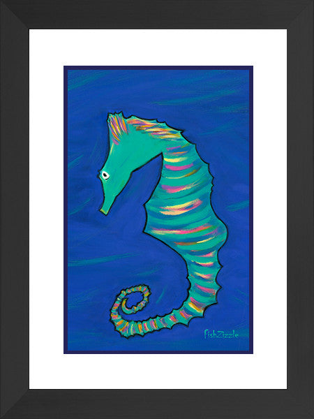 Seahorse Art Framed - FishZizzle