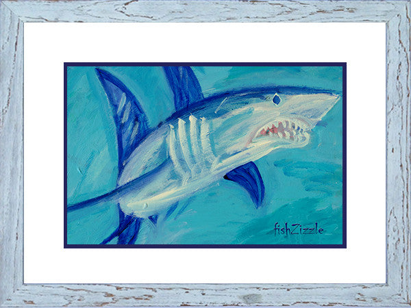 Shark Art Framed - FishZizzle