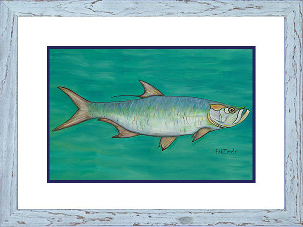 Tarpon Fish Art Framed - FishZizzle