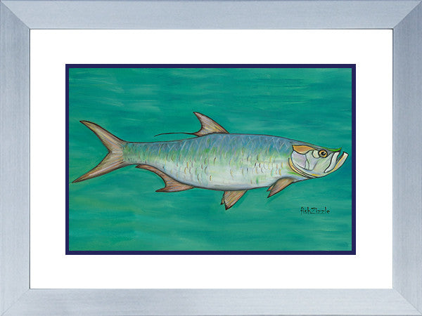 Tarpon Fish Art Framed - FishZizzle