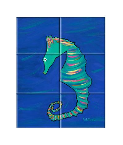 Seahorse Tile Art - FishZizzle