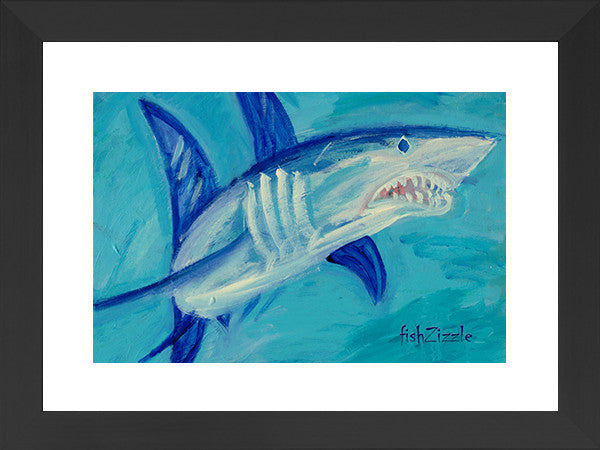 Shark Art Framed - FishZizzle