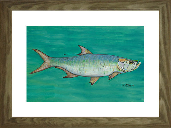 Tarpon Fish Art Framed - FishZizzle