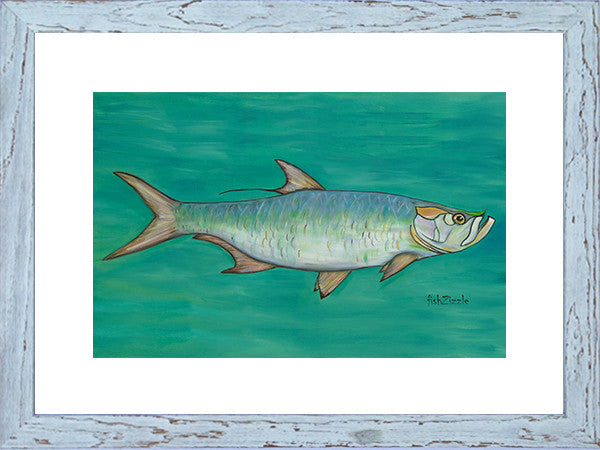 Tarpon Fish Art Framed - FishZizzle