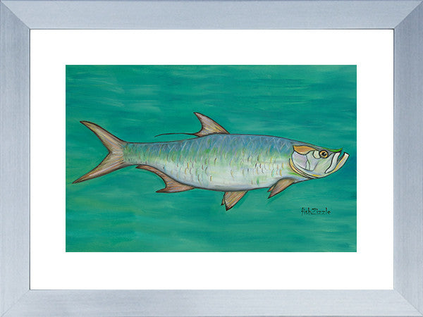 Tarpon Fish Art Framed - FishZizzle