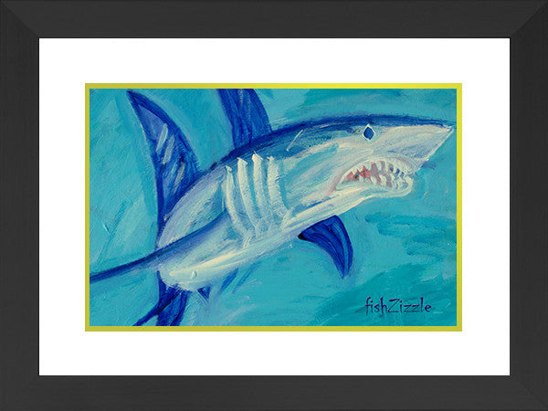 Shark Art Framed - FishZizzle