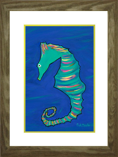 Seahorse Art Framed - FishZizzle