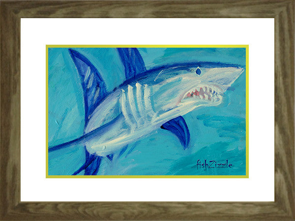 Shark Art Framed - FishZizzle